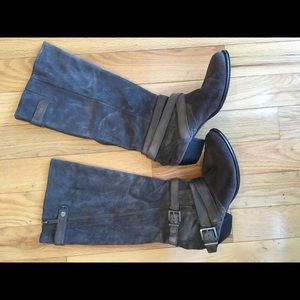 Gianni Bini Grey Suede and Leather Boots